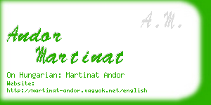 andor martinat business card